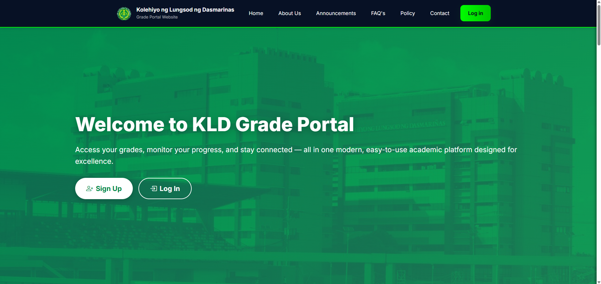 KLD Grade Portal